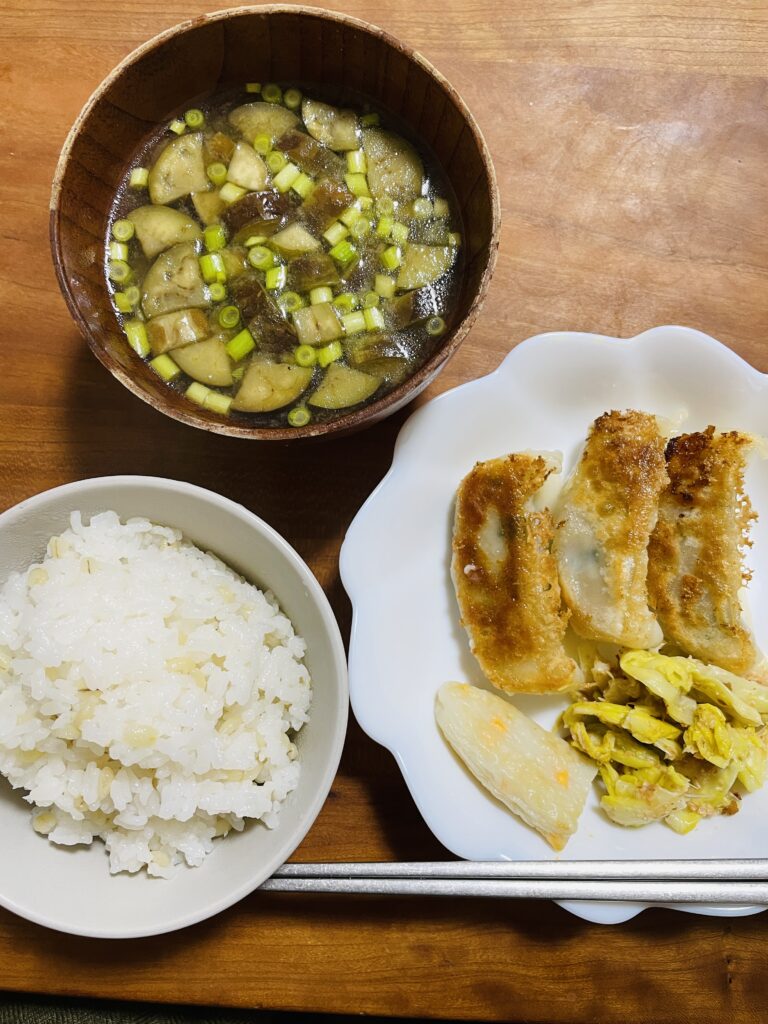 味の素黒豚大餃子の献立